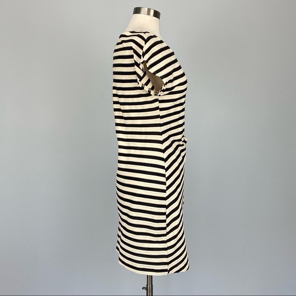 Anthropologie Saturday Sunday Womens Isabel Striped Dress Black Cream size Small - Picture 6 of 11